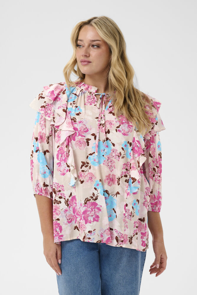 Kaffe Curve KChayleyBlouse - Multi color Flower - Afbeelding 2