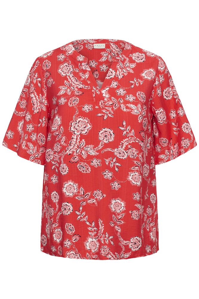 Kaffe Curve KCanima blouse - Poppy Red Chalk Flower