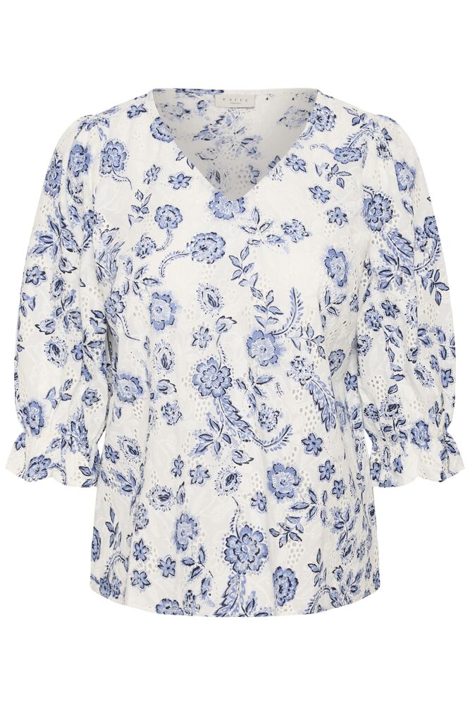 Kaffe Curve KClula blouse - Chalk Midnight Flower