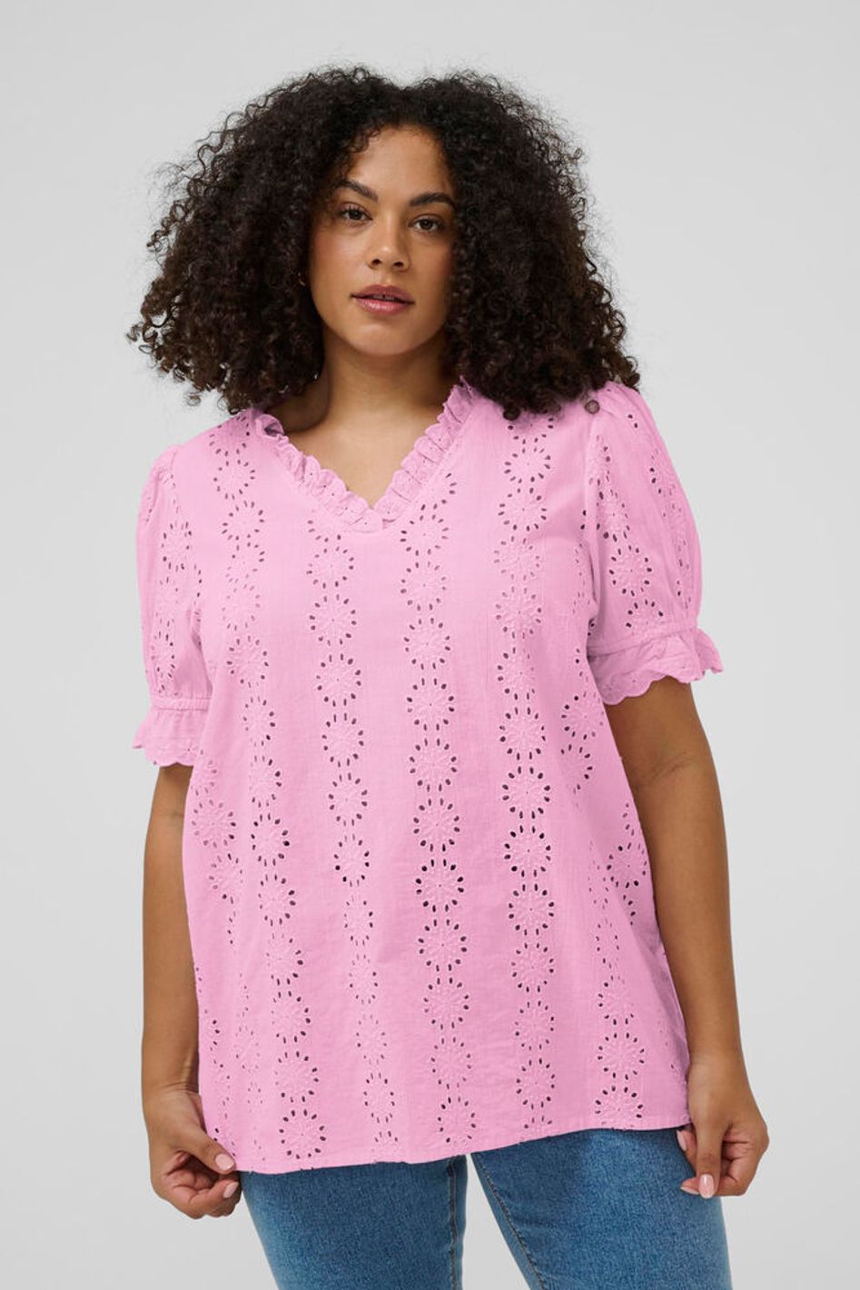 Kaffe Curve KCdina Blouse - Pink Frosting