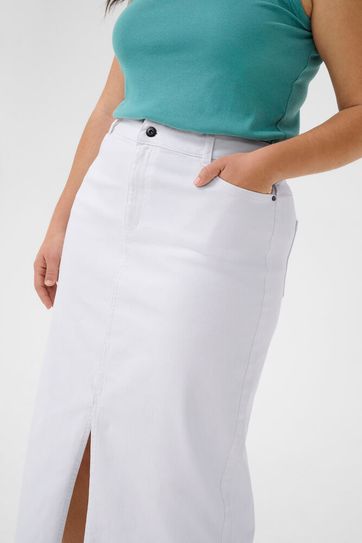Kaffe Curve KCzena Skirt - Chalk - Afbeelding 4